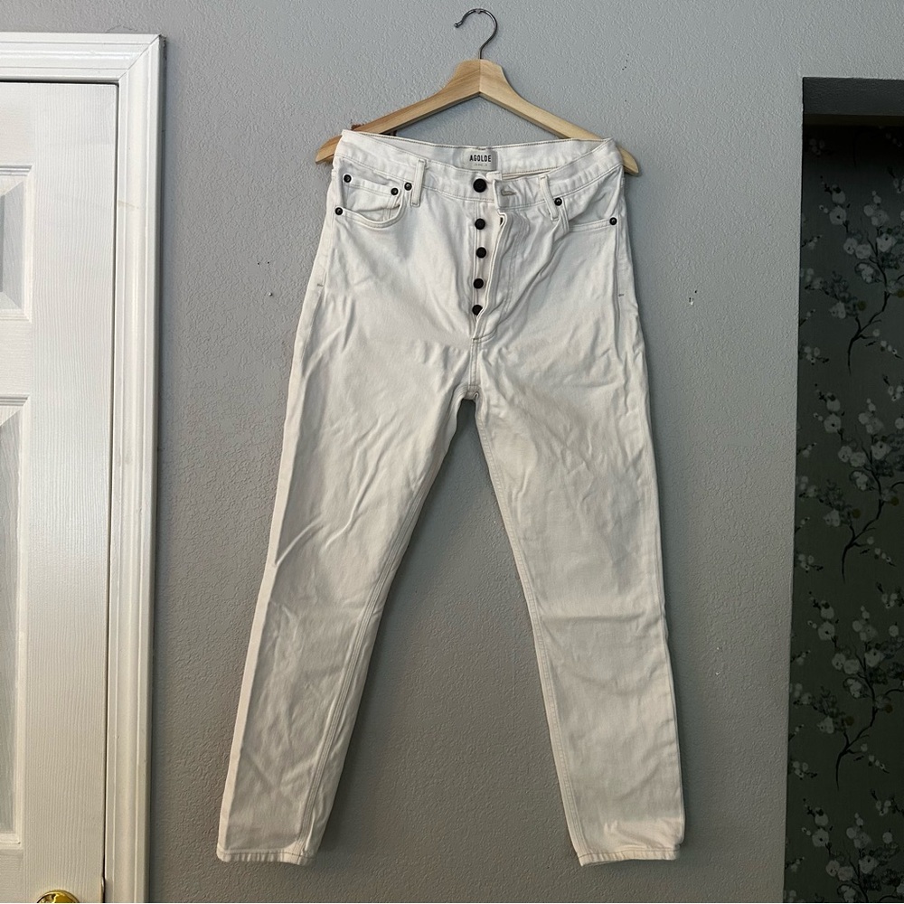 Agolde White Straight Leg Women's Jeans